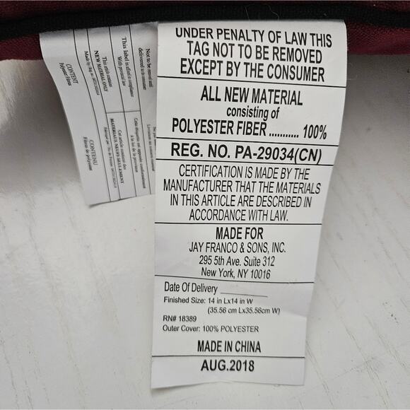 Warner Bros. Harry Potter Griffindor throw pillow red burgandy - Picture 3 of 7